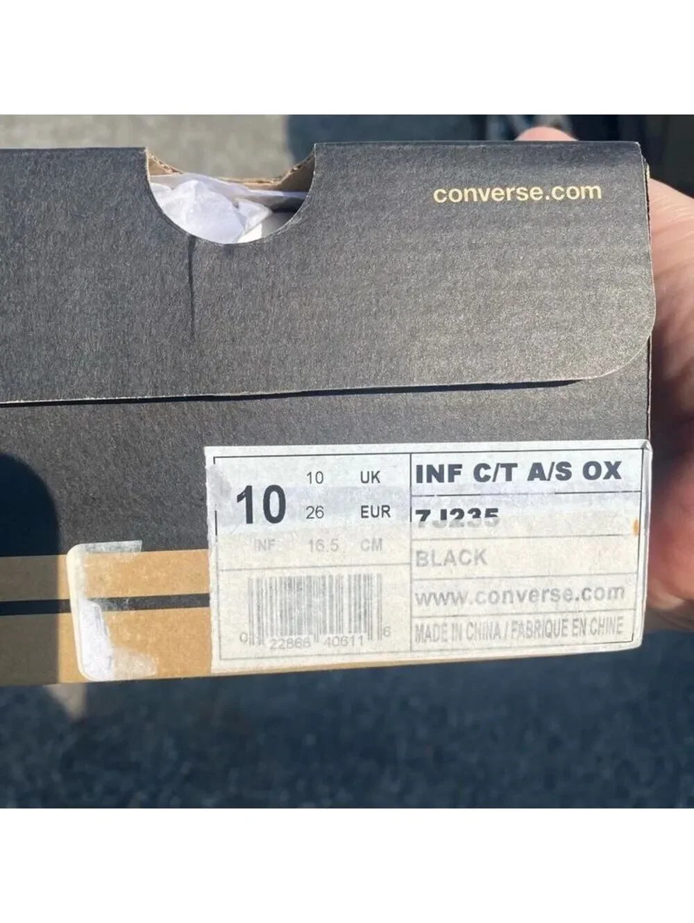 Converse Chuck Taylor All Star Low Top Black Toddler Kids Size 10C NIB